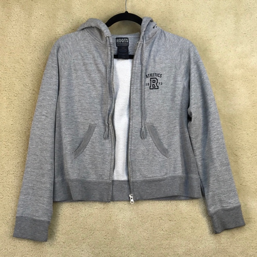 Roots Gray Women Zip Up Hoodie Jacket Size S / P